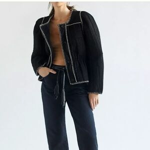 New Anthropologie Stitched Jacket Size S